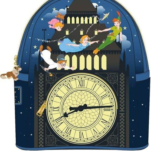 Loungefly Handbags - Loungefly Disney Peter Pan Glow Clock with Custom Ears NWT​